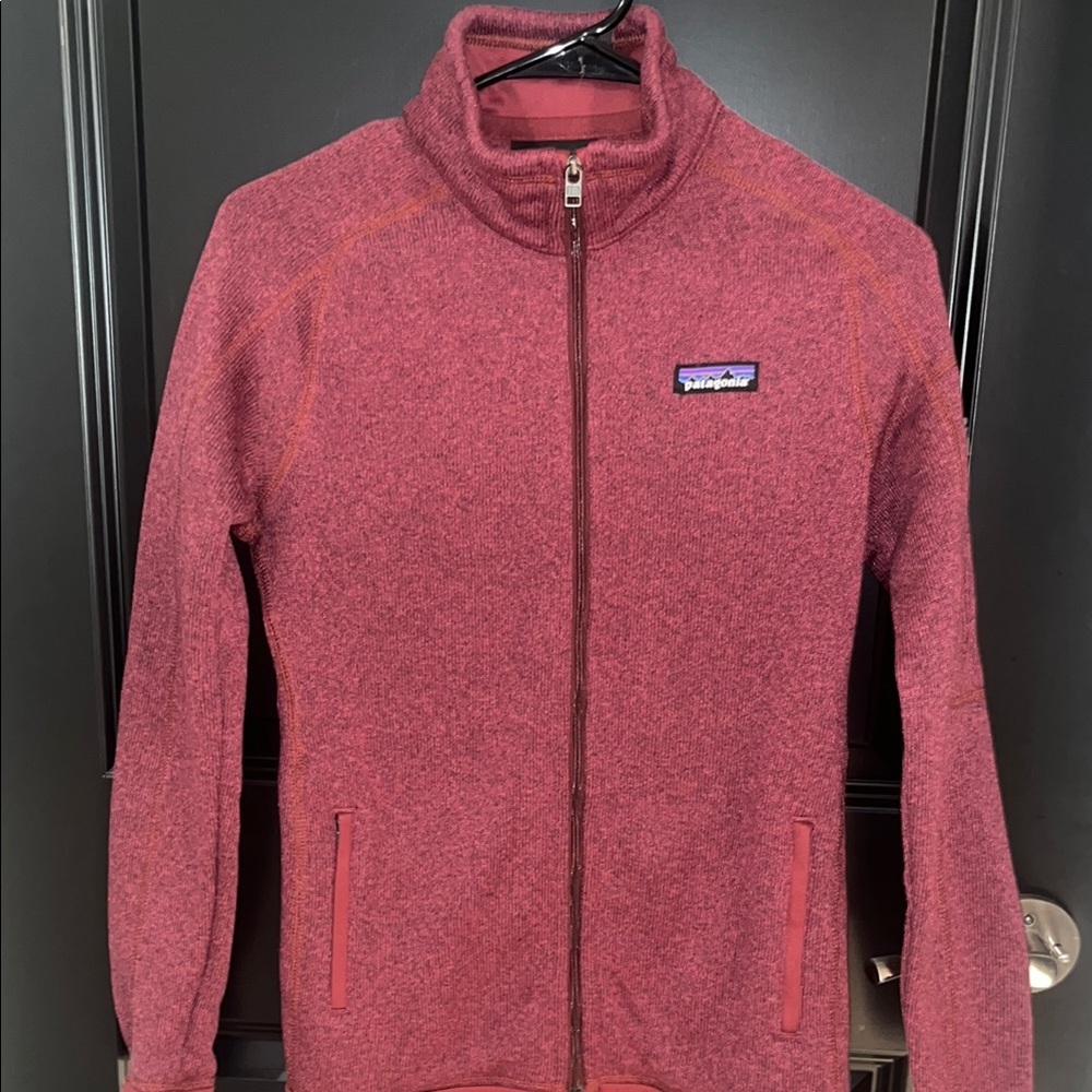 Patagonia Maroon Full-Zip Fleece Jacket